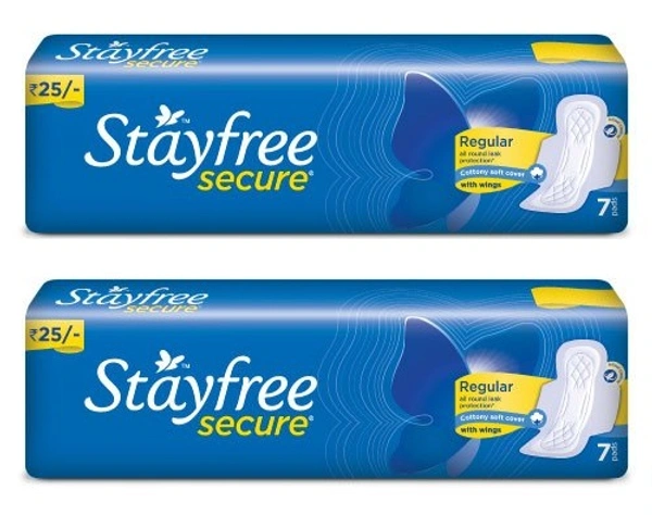 Stayfree Secure Regular- Mrp 37, Price 33/Packet[Pack Of 6pcs] - 12 Pack