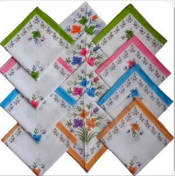 Ladies Handkerchief Rooma- Price 3.5/Psc  [Pack Of 12 ]