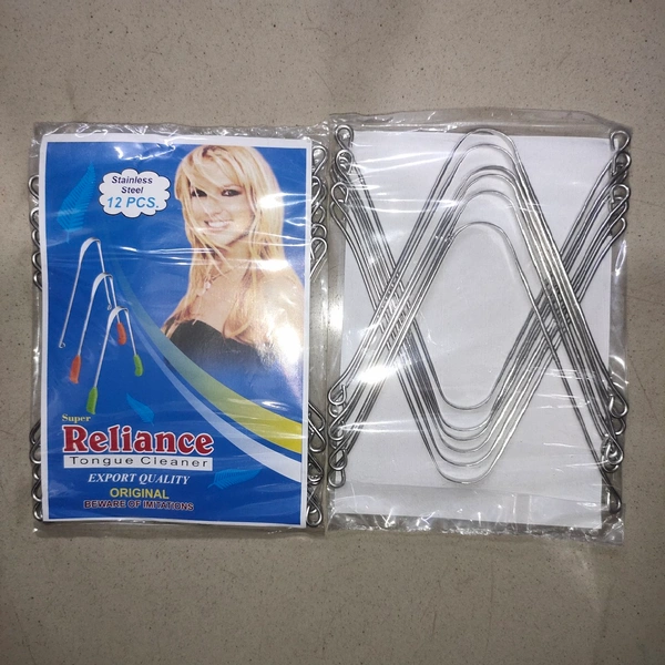 Reliance Tongue Cleaner Full Steel- 3.5/Pcs [Pack Of 12 ]