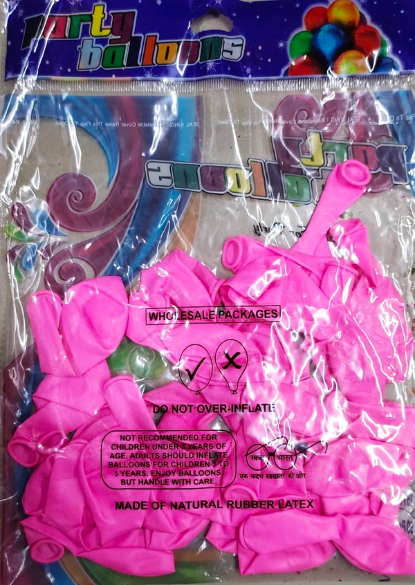 Party Balloon 999 - Price- 26/Pkt  [Pack Of 25 Pcs] - pink