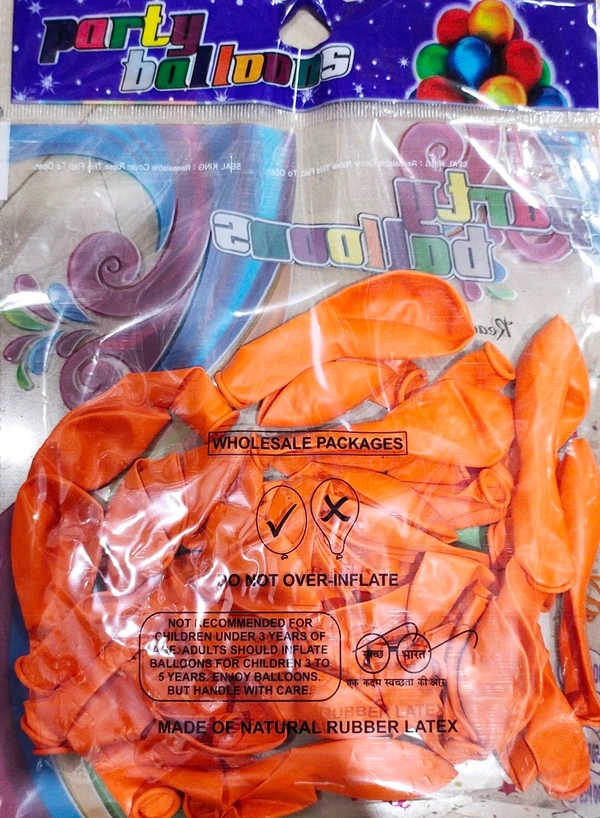 Party Balloon 999 - Price- 26/Pkt  [Pack Of 25 Pcs] - orange