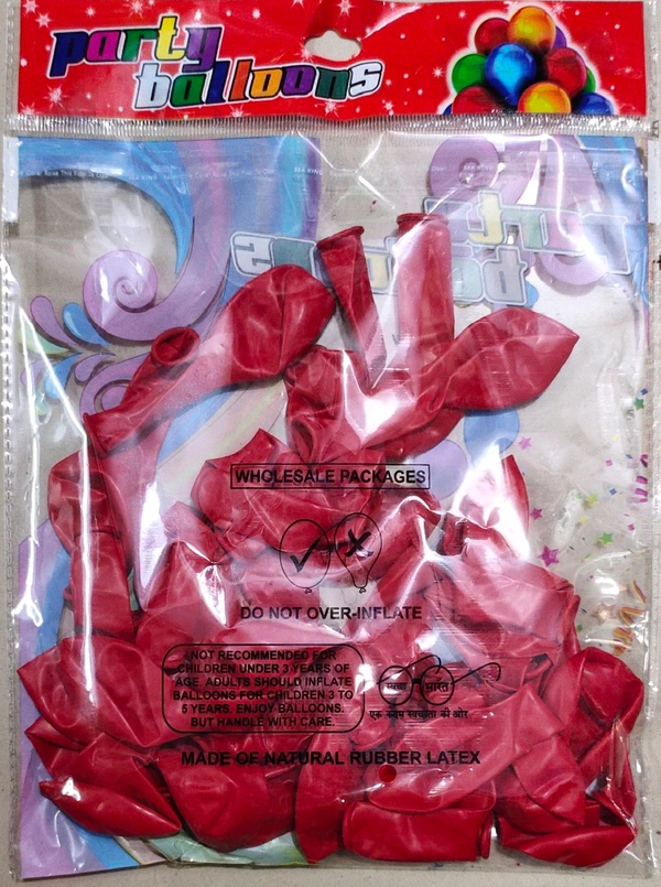 Party Balloon 999 - Price- 26/Pkt  [Pack Of 25 Pcs] - red