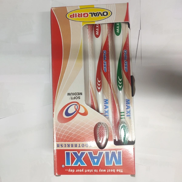 Maxi Brush- Mrp 25 Price 8/Pcs [12 PCS] - oval grip