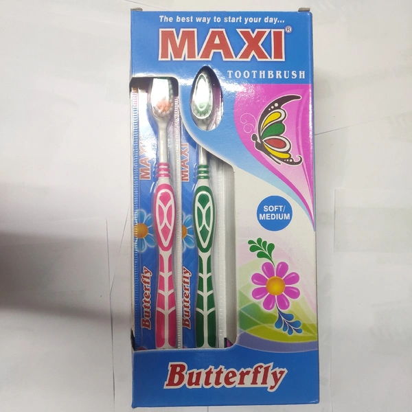 Maxi Brush- Mrp 25 Price 8/Pcs [12 PCS] - butterfly