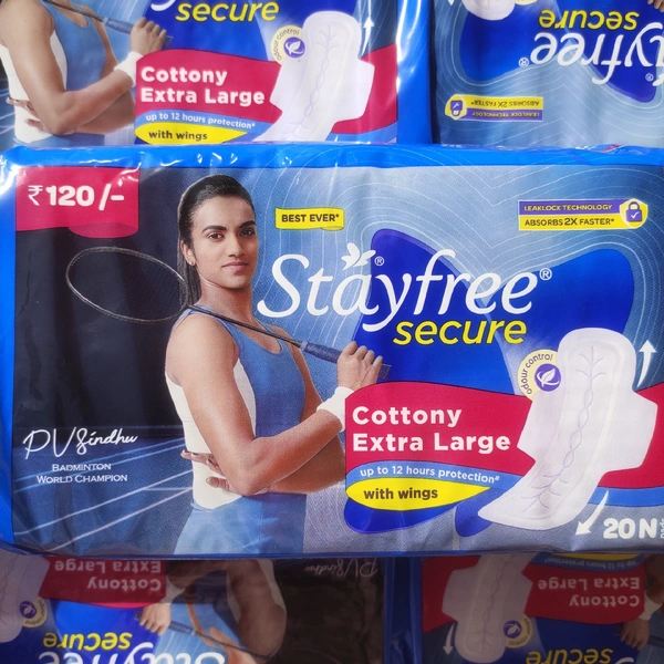 Stayfree Secure XL Big Pack- Mrp 124, Price 106/pack.  [Pack Of 18 pads]