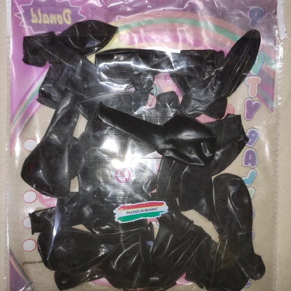Party Balloon 999 - Price- 26/Pkt  [Pack Of 25 Pcs] - black