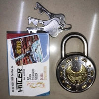 Hitler Active Brass Combination Double Locking System Seven Lever Padlock With 3 Keys Size 50mm