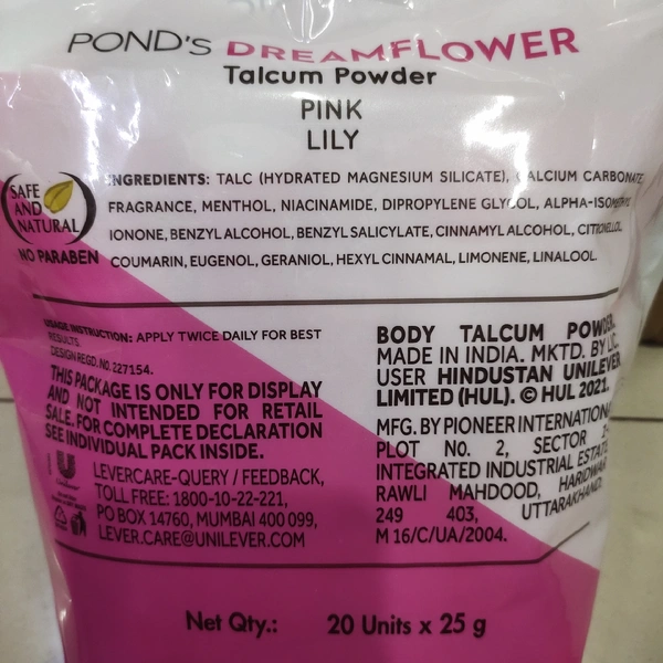 Ponds DF Talcum Powder- Mrp 10, Price 9.32/Pcs [Pack Of 22] - 25grams