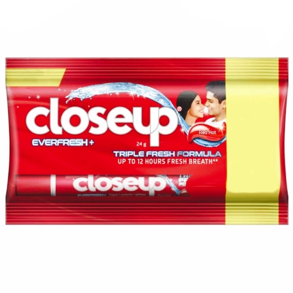 Closeup Everfresh Red Hot Gel Toothpaste- Mrp 10, Price 8.67/Pcs [Pack Of  12 ]