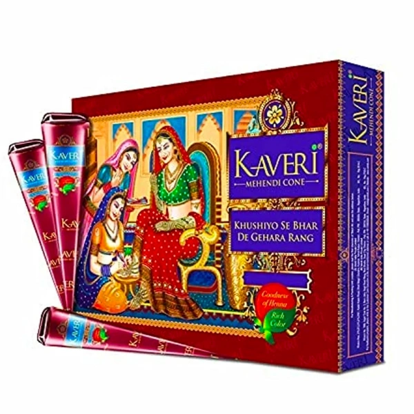 Kaveri Mehandi Cone Small- Mrp10, Price 4/Pcs [Pack of 12pcs]