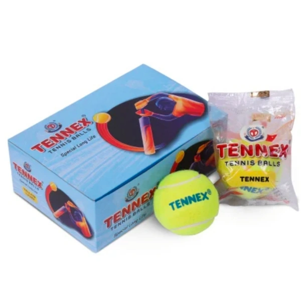 Tennex Soft Tennis Cricket Ball Yellow Light- Mrp 100, Price 70/pcs  [Pack Of 6 ]
