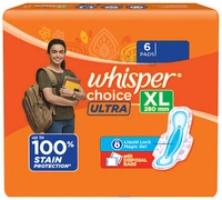 Whisper Choice Ultra XL -Mrp 50, Price 44/Pack [Pack of 6 pads]