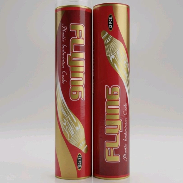 Flying Plastic Badminton Cock With Ruber End- Mrp10, Price 7/Pcs [Pack of 12pcs]