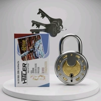 Hitler Active Brass Combination Double Locking System Seven Lever Padlock With 3 Keys Size 50mm