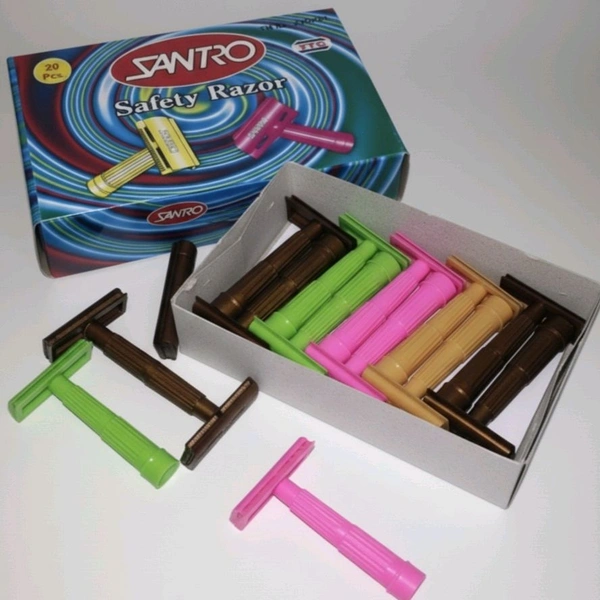 Santro Plastic Safety Shaving Razor- Price 3/Pcs [Pack of 20pcs]