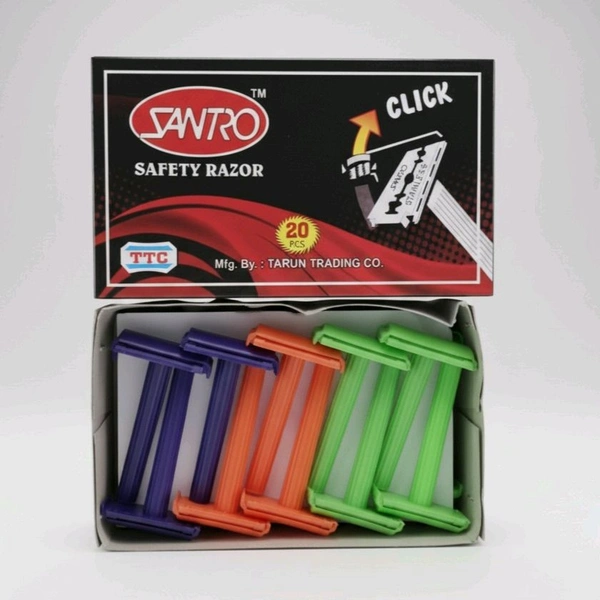 Santro Plastic Folding Safety Razor- Price 2/Pcs [Pack of 20pcs]
