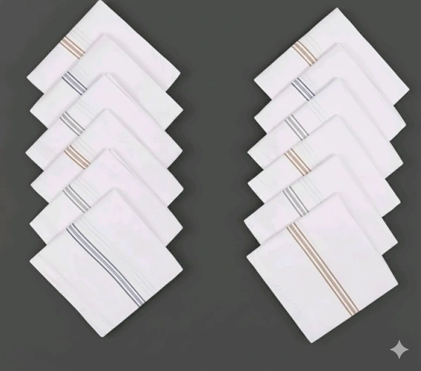 Handkerchief Roomal For Mens- Price15/Pcs [Pack of 12pcs]