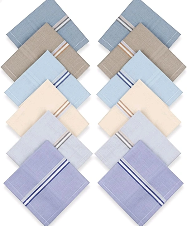 Handkerchief Roomal For Mens- Price 17/Pcs [Pack of 12pcs]