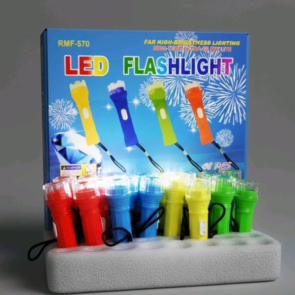 Led Flashlight Keychain Torch Small- Price 7/Pcs [Set of 12pcs] - 12pcs = 1Set