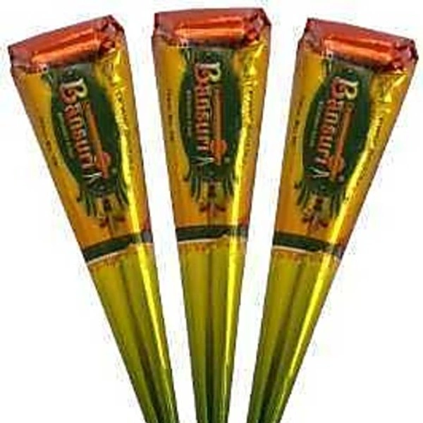 Bansuri Satrang Mehandi Cone Big- MRP 15, Price 6.5/pcs [Pack of 12pcs] - 12pcs × 1box