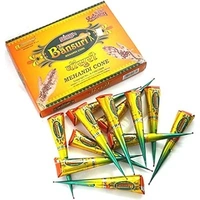 Bansuri Satrang Mehandi Cone Big- MRP 15, Price 6.5/pcs [Pack of 12pcs] - 12pcs × 1box