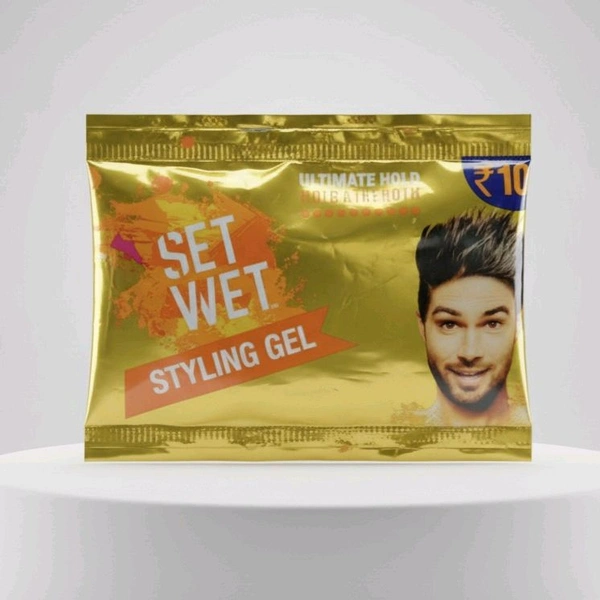 Set Wet Styling Gel Pouch- Mrp10, Price9/Pcs [Pack of 12pcs]