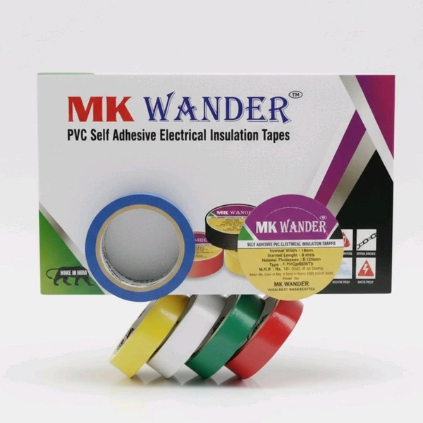 Wonder Wiring Tape Self Adhesive Electrical Insulation Tape- Mrp15, Price 7/Pcs [Pack of 30pcs]