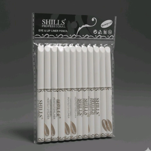 Shills Brand Quality Pencil Kajal Black- Mrp20, Price6/pcs [Pack Of 12]