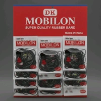 Mobilon Hair Rubber Band- Mrp10, Price4/pcs [Pack of 12pcs] - black