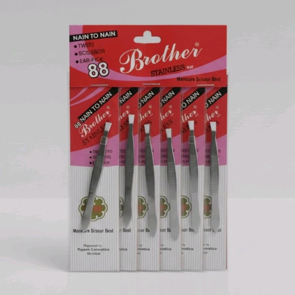 Pelline Eyebrow Tweezer- Price12/pcs [Pack of 6pcs]
