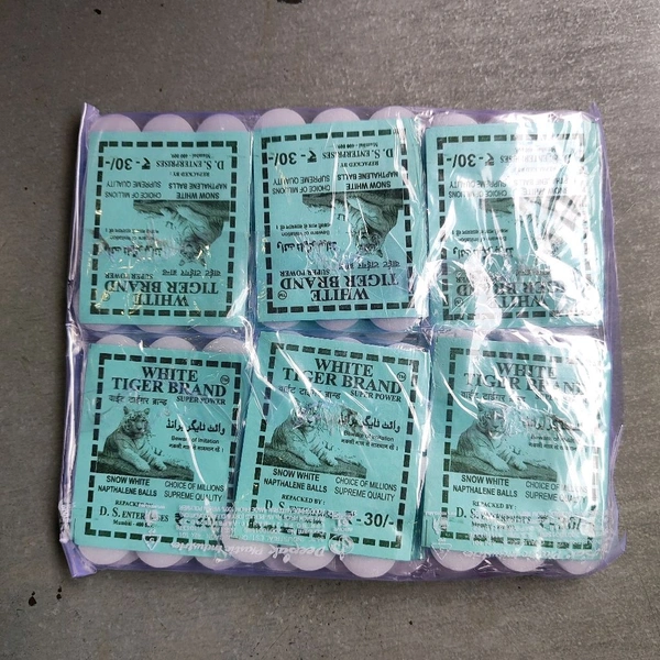 Tiger Naphthalene Bal, Phynel Goli, Damar Goli No.15- Mrp 15, Price8/Pcs [Pack Of 12 ]