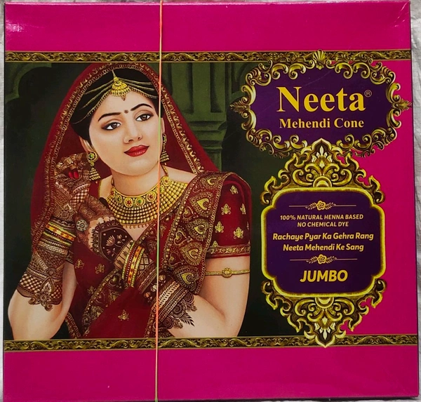 Neeta Mehandi Cone Jumbo- Mrp 15, Rs 6/Pcs [Pack Of 12 Pieces]
