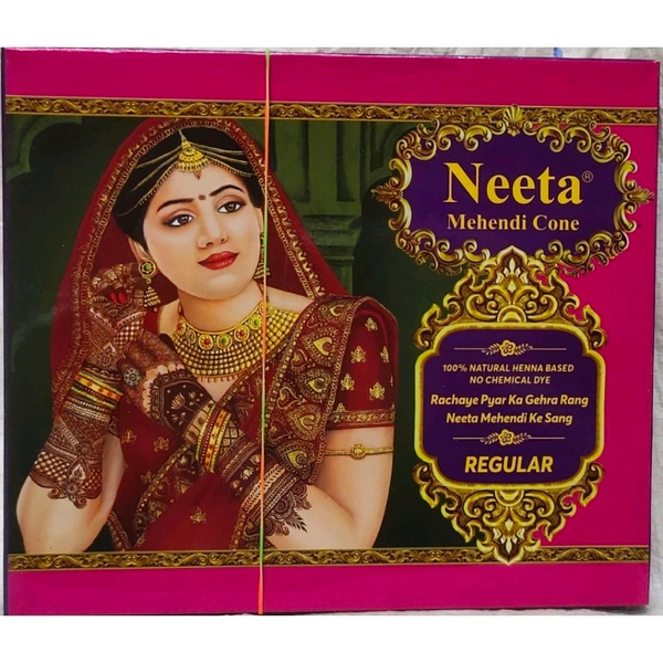 Neeta Mehandi Cone Jumbo- Mrp10, Rs3.75/Pcs [Pack Of 12 Pieces] - 3 Box