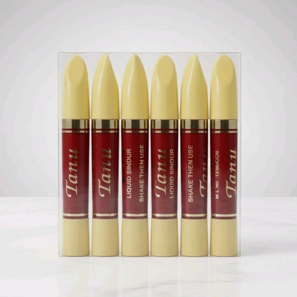 Tanu Brand Quality Liquid Sindoor- Price7/pcs [Pack of 12pcs] - Red Colour