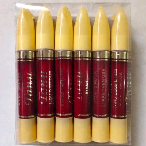 Tanu Brand Quality Liquid Sindoor- Price7/pcs [Pack of 12pcs] - Red Colour