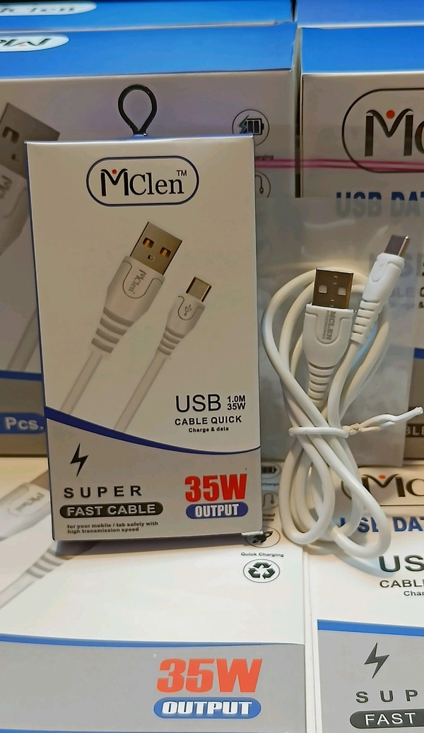 Mclen 35 Watt USB Type C Quick Data Cable (10 Piece Master Box)