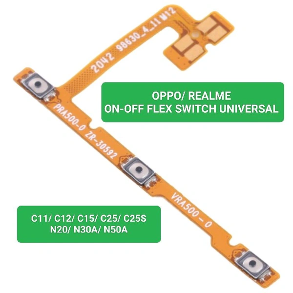 Realme C11/ C12/ C15/ C25/ C25S/ Narzo 20/ N30A/ N50A Volume/ On-off Flex Switch