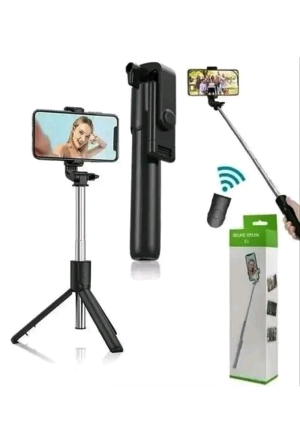 R1 Bluetooth Selfie Stick with Tripod Compatible 63 cm