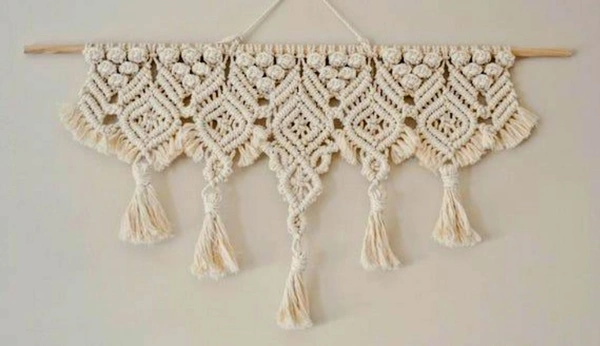 Macrame Bohemian Wall Hanging - 95cmx65cm, natural