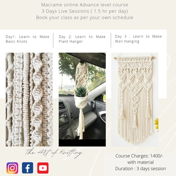 Macrame Online Advance Level Course 3 Day
