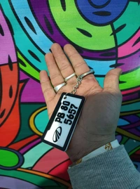 Bike Number Plate Keychain