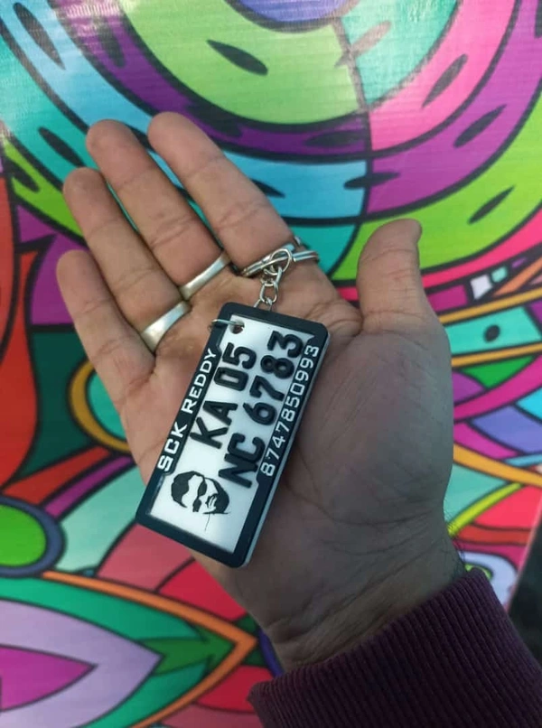 Bike Number Plate Keychain