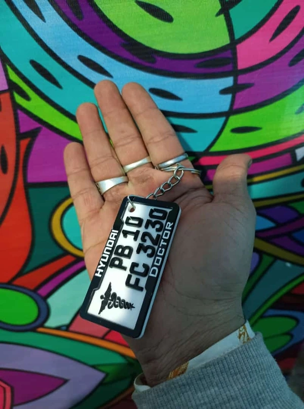 Bike Number Plate Keychain