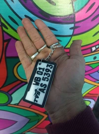 Bike Number Plate Keychain