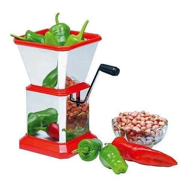 0084 Stainless Steel Vegetable Cutter Chopper (Chilly Cutter)