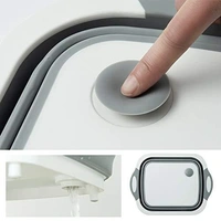 0098 Foldable Chopping Board, Dish Rack, Washing Bowl & Draining Basket, 3in1 Multi-Function