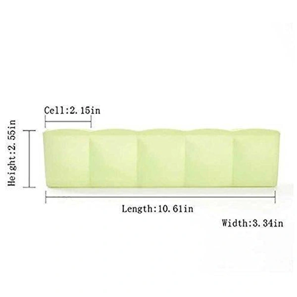 0235 5-Compartments Socks/Handkerchief/Underwear Storage Box Socks Drawer Closet Organizer Storage Boxes (pack of 2)