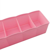 0236 5-Compartments Socks/Handkerchief/Underwear Storage Box Socks Drawer Closet Organizer Storage Boxes (pack of 4)