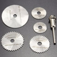 0408 -6pcs Metal HSS Circular Saw Blade Set Cutting Discs for Rotary Tool