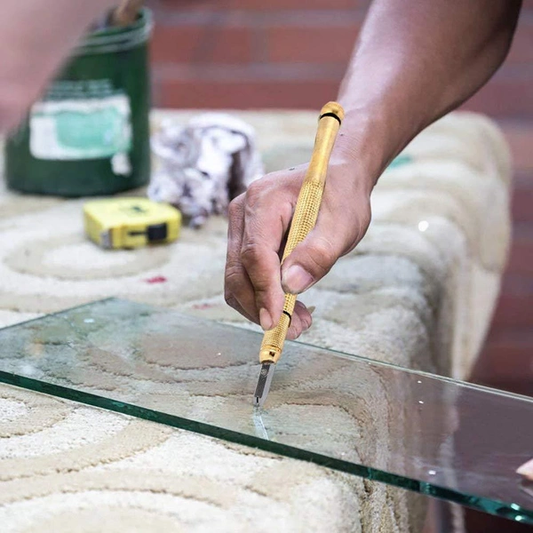 0458 Metal Glass Cutter, Gold